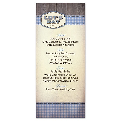 Country Fun - Blue - Menu Card