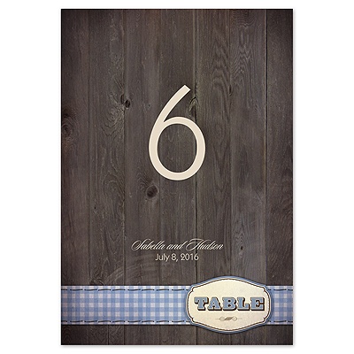 Country Fun - Blue - Table Number