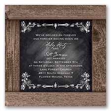 Rustic Chalkboard - Invitation