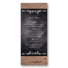 Rustic Chalkboard - Menu Card