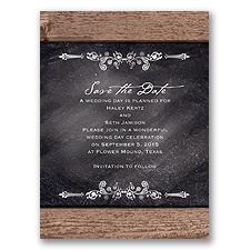 Rustic Chalkboard - Save the Date