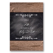 Rustic Chalkboard - Table Number