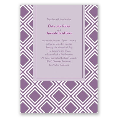 Diamond Deluxe - Wisteria - Invitation