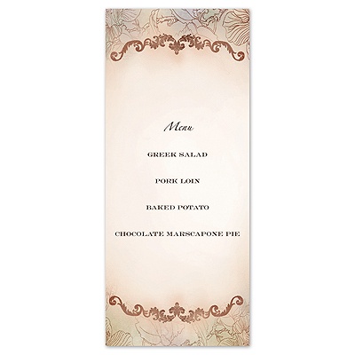 Vintage Style - Menu Card