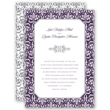 Vintage Frame - Plum  - Invitation