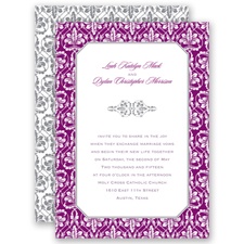 Vintage Frame - Sangria  - Invitation