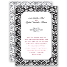 Vintage Frame - Black  - Invitation