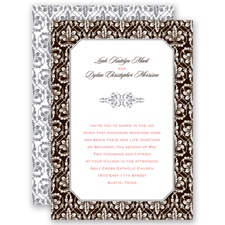 Vintage Frame - Chocolate  - Invitation