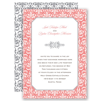 Vintage Frame - Coral Reef  - Invitation