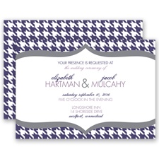 Happily Houndstooth - Lapis - Invitation