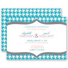 Happily Houndstooth - Malibu - Invitation