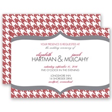 Happily Houndstooth - Apple - Invitation