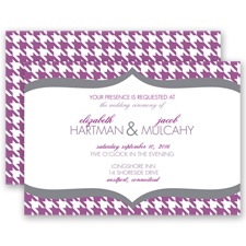 Happily Houndstooth - Sangria - Invitation
