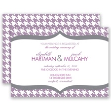 Happily Houndstooth - Wisteria - Invitation