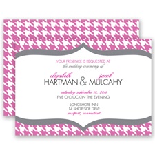 Happily Houndstooth - Begonia - Invitation