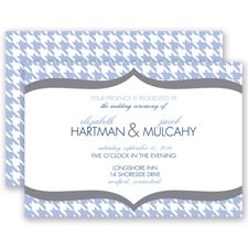 Happily Houndstooth - Bluebird - Invitation