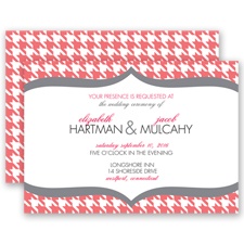 Happily Houndstooth - Poppy - Invitation