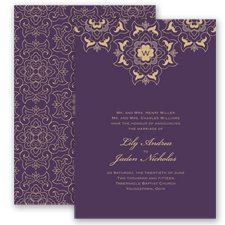 Zen Zing - Plum - Invitation