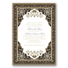 Moroccan Magic - Black - Invitation