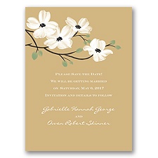 Dogwood Blossoms - Golden - Save the Date