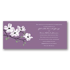 Dogwood Blossoms - Wisteria - Invitation