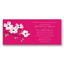 Dogwood Blossoms - Watermelon - Invitation