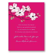 Dogwood Blossoms - Watermelon - Save the Date