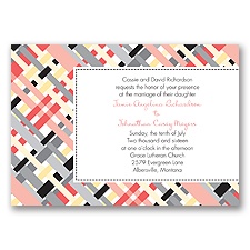 Mad for Plaid - Guava - Invitation