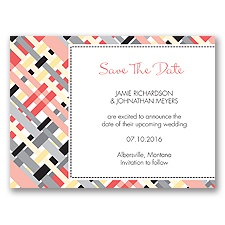 Mad for Plaid - Guava - Save the Date