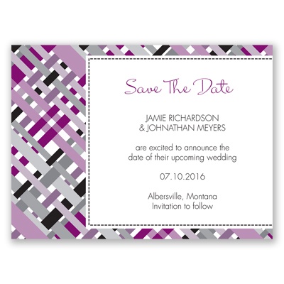 Mad for Plaid - Sangria - Save the Date