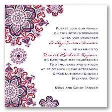 Particularly Paisley - Lapis - Invitation