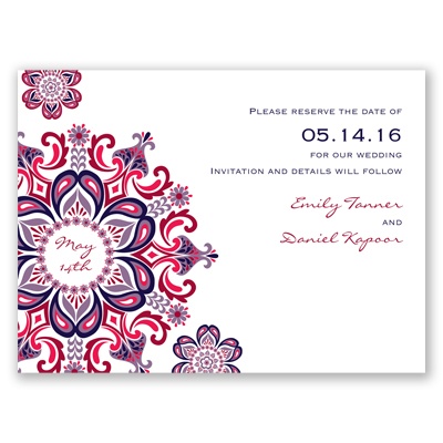 Particularly Paisley - Lapis - Save the Date