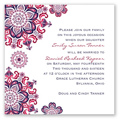 Particularly Paisley - Lapis - Invitation