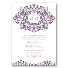 Indian Trellis - Wisteria - Invitation
