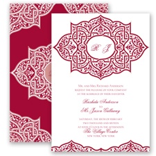 Indian Trellis - Apple - Invitation