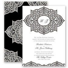 Indian Trellis - Black - Invitation
