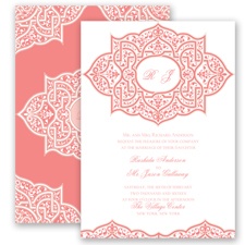 Indian Trellis - Coral Reef - Invitation
