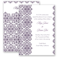 Joyous Day - Plum - Invitation