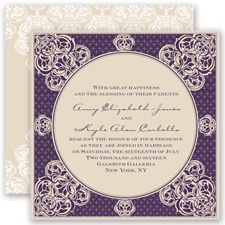 Mehndi Magic - Plum - Invitation