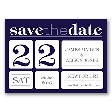 Delightful Date - Lapis - Save the Date Magnet