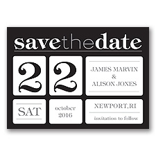 Delightful Date - Black - Save the Date Magnet