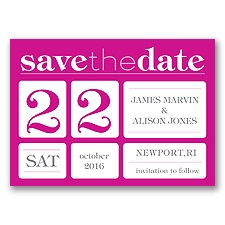 Delightful Date - Begonia - Save the Date Magnet