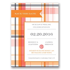 Modern Brights - Tangerine - Save the Date
