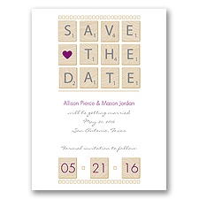 Word Games - Sangria - Save the Date