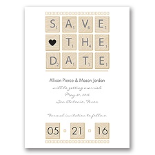 Word Games - Black - Save the Date