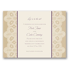 Wrapped In Lace - Save the Date Card