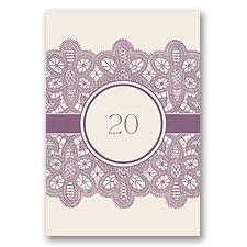 Wrapped In Lace - Table Number Card