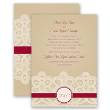 Wrapped In Lace - Apple - Invitation