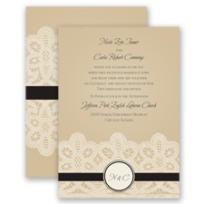 Wrapped In Lace - Black - Invitation