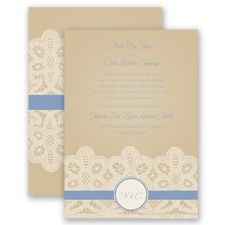 Wrapped In Lace - Bluebird - Invitation